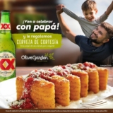 Promoción Día del Padre Olive Garden: cerveza Gratis en la compra de una entrada