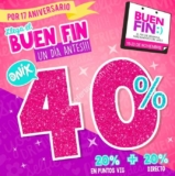 Promoción Onix El Buen Fin 2017: 40% de descuento en tienda