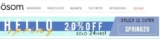 Código ösom Primavera de 20% de descuento en toda la tienda hoy 17 de abril