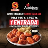 Promoción Oxxo Gas Applebees: entrada Gratis en recargas de $200