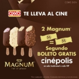 Compra 2 Magnum en Oxxo y recibe 2×1 en Cinépolis tradicional o VIP