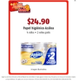 Papel higiénico Azálea 4 rollos + 2 rollos adicionales a sólo $24.90 en Oxxo