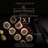 2×1 en sushis, cervezas y cocteles en los Lucky Fridays de PF Changs