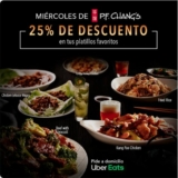 Promoción Miércoles de PF Changs: 25% de descuento los miércoles en platillos participantes