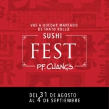 Sushi Fest PF Changs: 2×1 en rollos de sushi esta semana