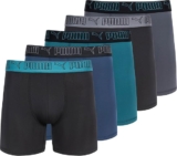 Paquete de 5 Boxers ropa interior para hombre Puma Performance Boxer Briefs bajan a un excelente precio