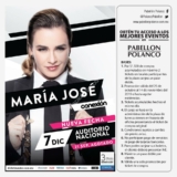 Boletos gratis para el concierto de María José con tus compras en Pabellón Polanco