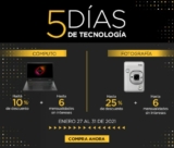 Promo Palacio de Hierro 5 Días de Tecnología del 27 al 31 de enero: hasta 50% de descuento + 9 msi