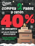 Panam Promo de Navidad: 40% de descuento en la compra de 2 pares