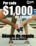 En Panam llévate unas sandalias gratis por cada $1000 de compra