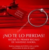 Promoción Pandora Buen Fin 2017: Brazalete de plata de regalo en compras a partir de $3100