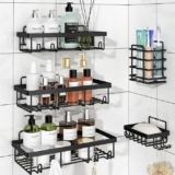 Oferta flash: en juego de 5 estantes para baño de aluminio + cupón de $30 adicional
