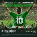 En Beer Factory agranda tu cerveza por cada gol que meta la selección en el partido de hoy
