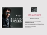 Boletos gratis para el concierto de Andrés Cepeda en el Teatro Metropolitan con tus compras en Paseo Arcos Bosques