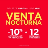 Venta Nocturna Muebles Pergo: 10% de descuento + 12 msi