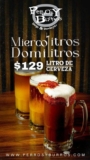 En Perros y Burros: Litros de cerveza en $129 (miércoles y domingo)