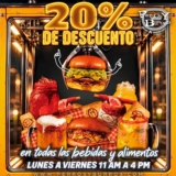 En Perros y Burros 20% de descuento en bebidas y alimentos de lunes a viernes antes de las 4 de la tarde