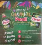 Promoción Persil Días de Carnaval: boleto Cinépolis Gratis en la compra de un detergente Persil