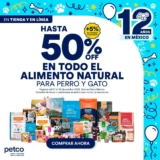 Promociones Petco 12 Aniversario: Hasta 50% de descuento en alimento natural y más