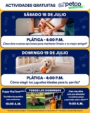 Actividades Gratuitas fin de semana al 19 de julio 2026 en Petco