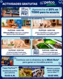 Actividades Gratuitas fin de semana en Petco 22 y 23 de agosto 2026
