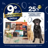 Ofertas Petco 9 Aniversario: 25% de descuento en alimento, 3×2 en ropa para mascotas y más