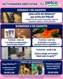 Actividades Gratuitas fin de semana del 2 de agosto 2026 en Petco