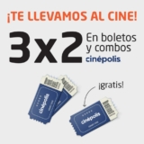 3×2 en boletos y combos para Cinépolis en Petro Seven
