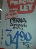 Aprovechen la oferta en «Pierna de Pescado» a sólo $34 pesos el kilo