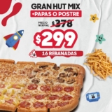 Promoción Pizza Hut Día del Niño: Gran Hut Mix + papas o postre por $299
