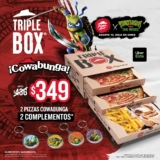 En pizza Hut Triple Box Cowabunga con 35% de descuento + llavero de regalo al pedir por Uber Eats