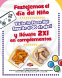 Promoción Pizza Hut Día del Niño: 2×1 en complementos el 30 de abril