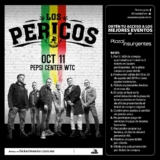 Boletos dobles gratis para el concierto de Los Pericos en el Pepsi Center con tus compras en Plaza Tlalne