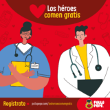 Pollo Pepe regala combos a los profesionales de la salud