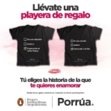 Promo de San Valentín Porrúa: playera Gratis en la compra de un libro