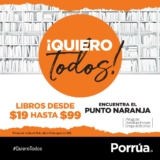 Promoción Punto Naranja Porrúa 2020: Libros desde $19 hasta $99 pesos