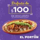 Cupón El Portón de $100 de descuento en consumos de $300