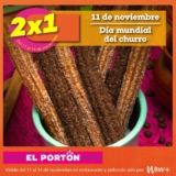 Promoción El Portón Día del Churro: 2×1 en churros del 11 al 14 de noviembre