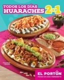 Promoción El Portón: 2×1 en huaraches todos los días hasta el 31 de enero 2020