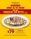 Día del Huarache con Bistec en Potzollcalli: a sólo $79 el día de hoy