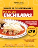 Día de las Enchiladas Potzollcalli: Orden de 3 enchiladas a $79 sólo hoy