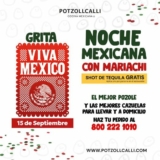 Noche Mexicana Potzollcalli con mariachi y shot de tequila gratis en restaurantes