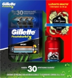 Kit Gillette Old Spice con 3 rastrillos Prestobarba 3 + desodorante body spray Wolfthorn bajan a su menor precio