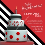 Sephora Parque Delta 1º Aniversario: clases y cambios de look GRATIS el 14, 15 y 16 de julio