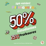 Descuentos de Primavera Primera Plus: 50% de descuento para estudiantes y 25% para profesores