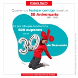 Cupón Primera Plus 30 Aniversario de 30% de descuento válido sólo hoy