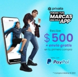 Promo Privalia Paypal: $500 de descuento + envío Gratis en tu primera compra