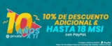 Promo Privalia 10 Aniversario: 10% de descuento adicional + 18 msi con Paypal