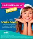 Promoción 100% Natural Día del Niño: Niños comen GRATIS durante abril
