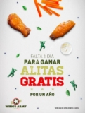 Promoción Apertura Wing’s Army Condesa: Ganan alitas gratis por un año si eres de los primeros 50